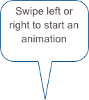 Swipe left or right to start an animation
